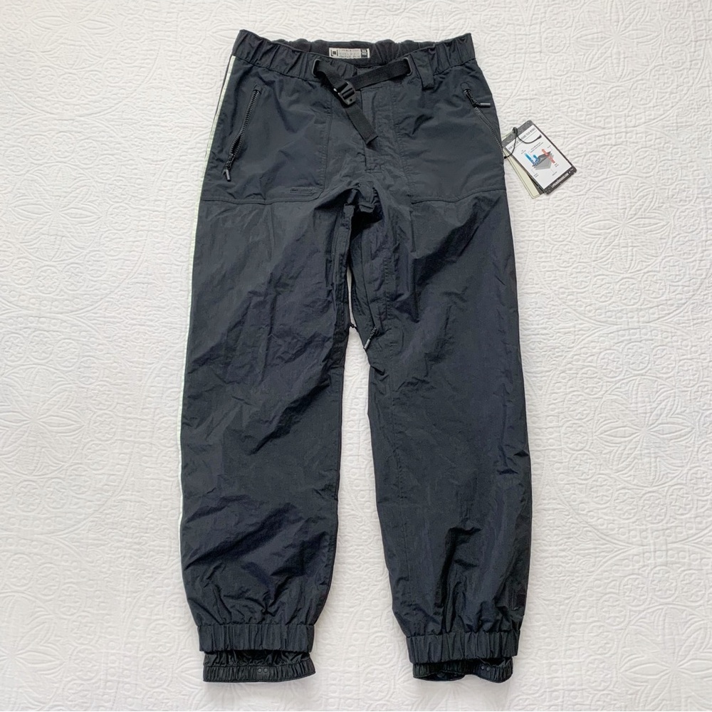 L1 Premium Goods Ventura Pant Waterproof Shell, Black / Soft Lime‎